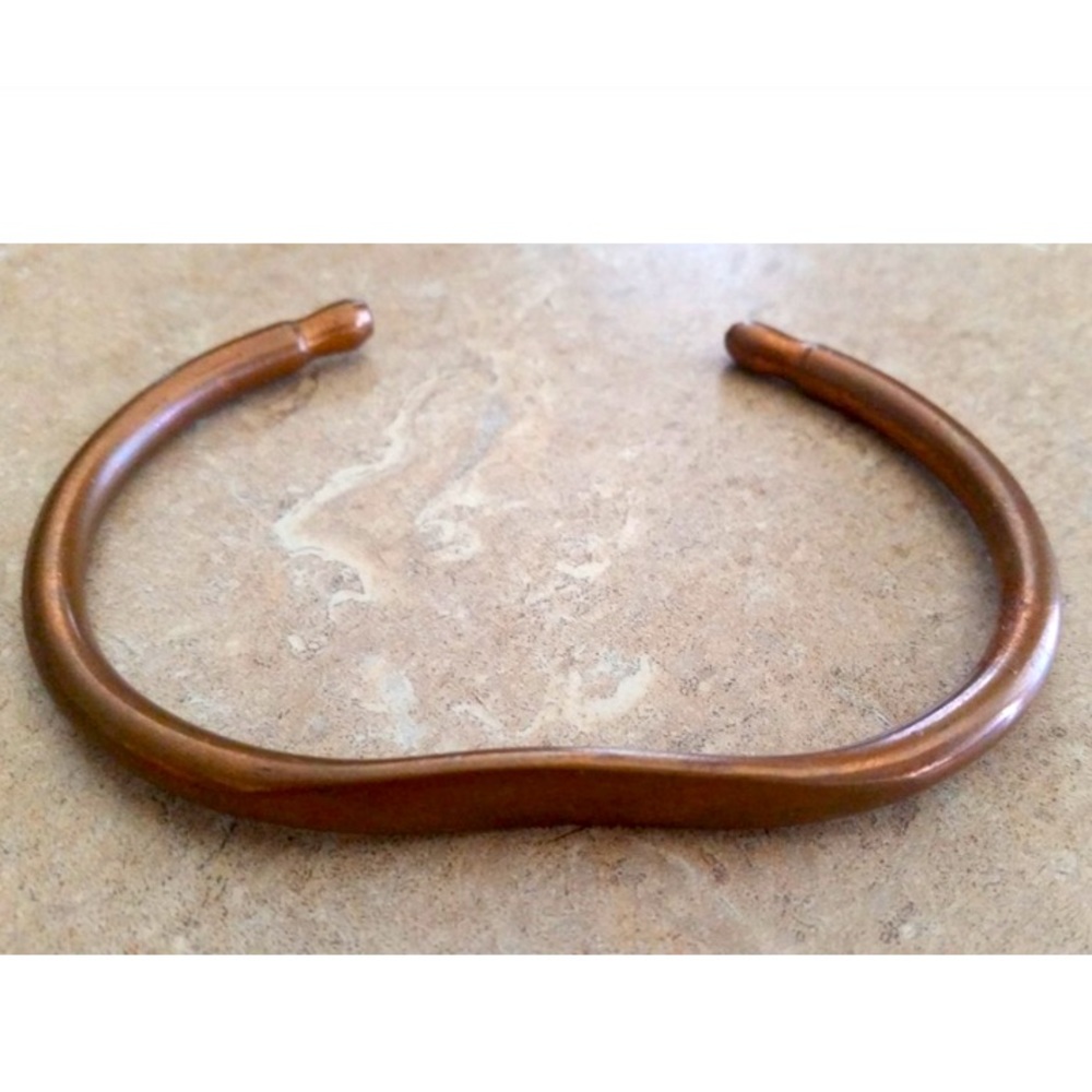 Vintage Solid Heavy Copper Cuff Bracelet Rare
